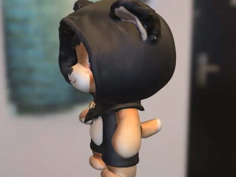 प्यारा वुल्फ हुडी 3D मॉडल