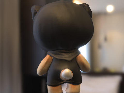 Cute Wolf Hoodie 3D 模型