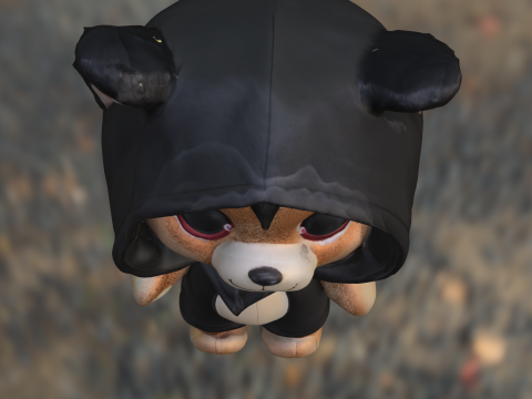 Cute Wolf Hoodie 3D 模型