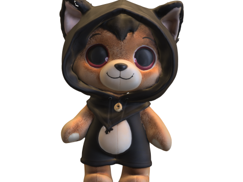 Cute Wolf Hoodie 3D 模型