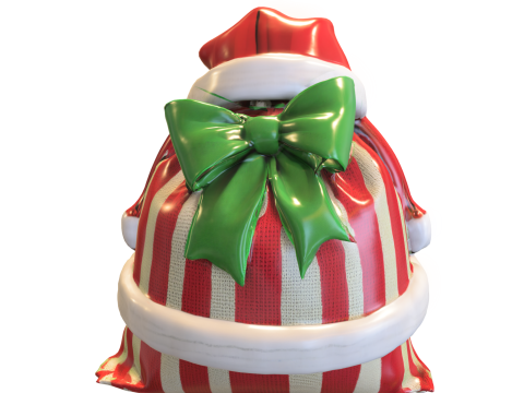Christmas Gift Bag 3D Modell