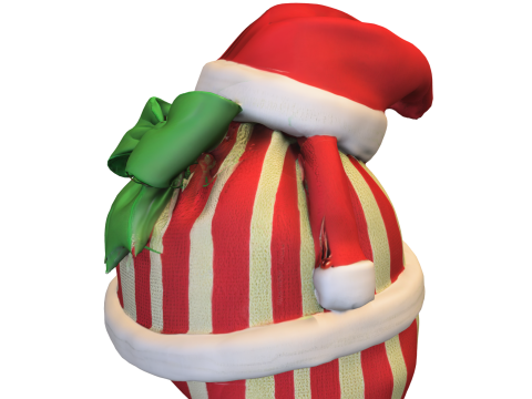 Christmas Gift Bag 3D Модель