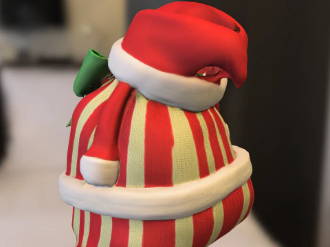 Christmas Gift Bag 3D Model