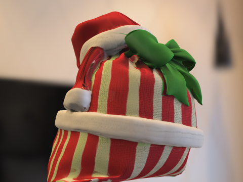 Christmas Gift Bag 3D Модель