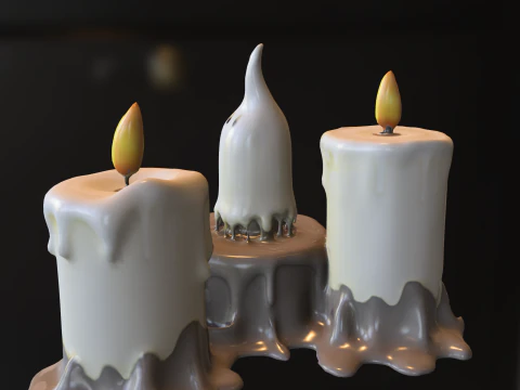 Haunted Ghost Candle 3D Model