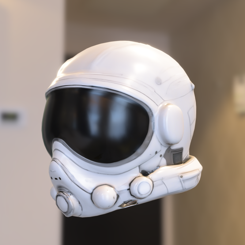 Astronaut Helmet 3D 模型 .c4d .max .obj .3ds .fbx .stl .blend