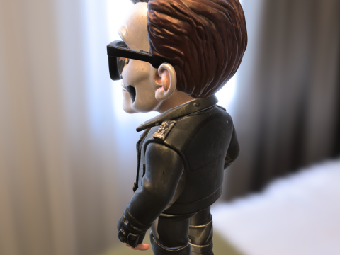 Skull Warrior with Leather Jacket 3D 模型