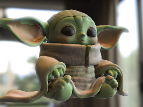 Plushie baby yoda Modelo 3D