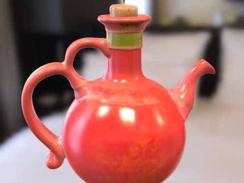 Title Poison Potion Teapot 3D Model