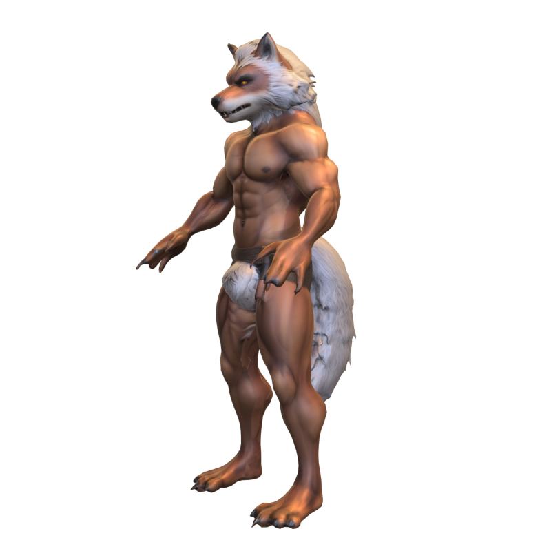 Werewolf Character Model 3D .c4d .max .obj .3ds .fbx .stl .blend
