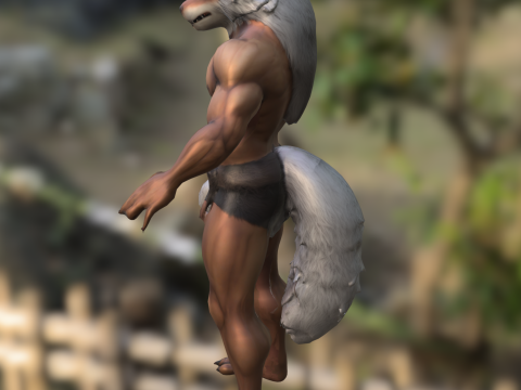Werewolf Character Model 3D