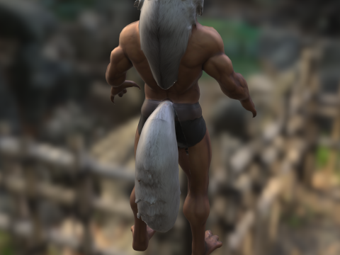 Werewolf Character Model 3D