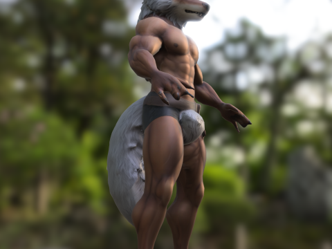 Werewolf Character Model 3D