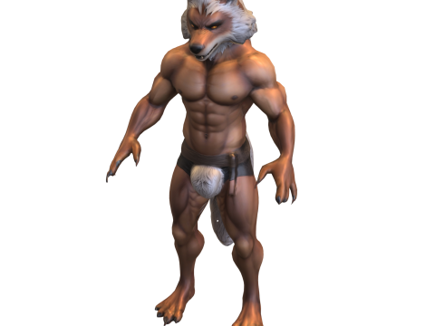 Werewolf Character Model 3D