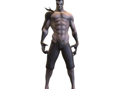 Title Demon Character 3D Model