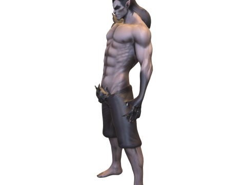 Title Demon Character Model 3D