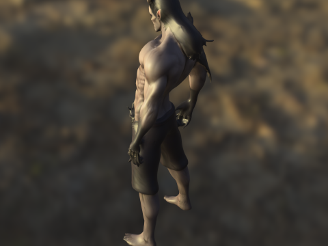 Title Demon Character Model 3D