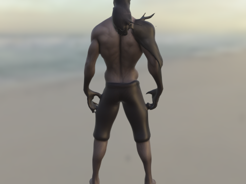 Title Demon Character Model 3D
