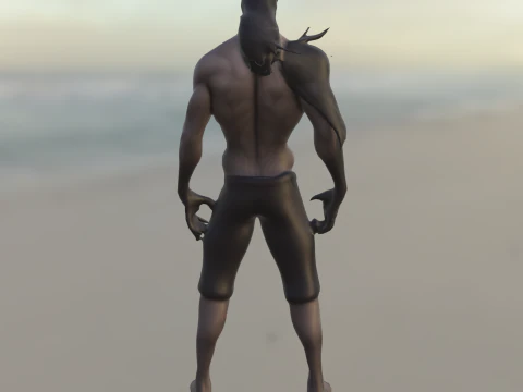 Title Demon Character 3D Model