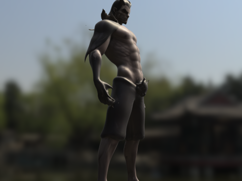 Title Demon Character Model 3D