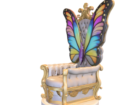 Butterfly Throne 3D Modell
