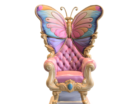 Butterfly Throne Modello 3D