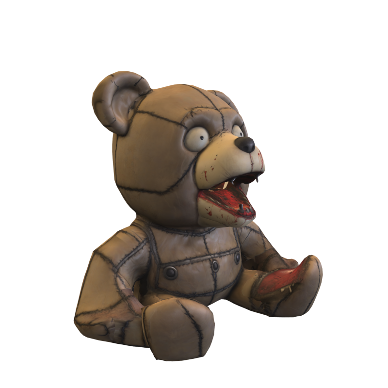 Creepy Teddy Bear Model 3D .c4d .max .obj .3ds .fbx .stl .blend 