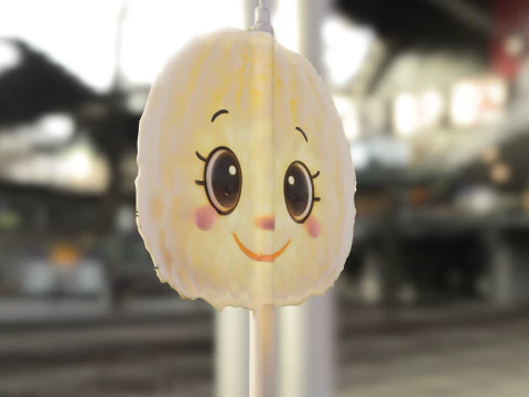 Cute Cotton Candy 3D Model
