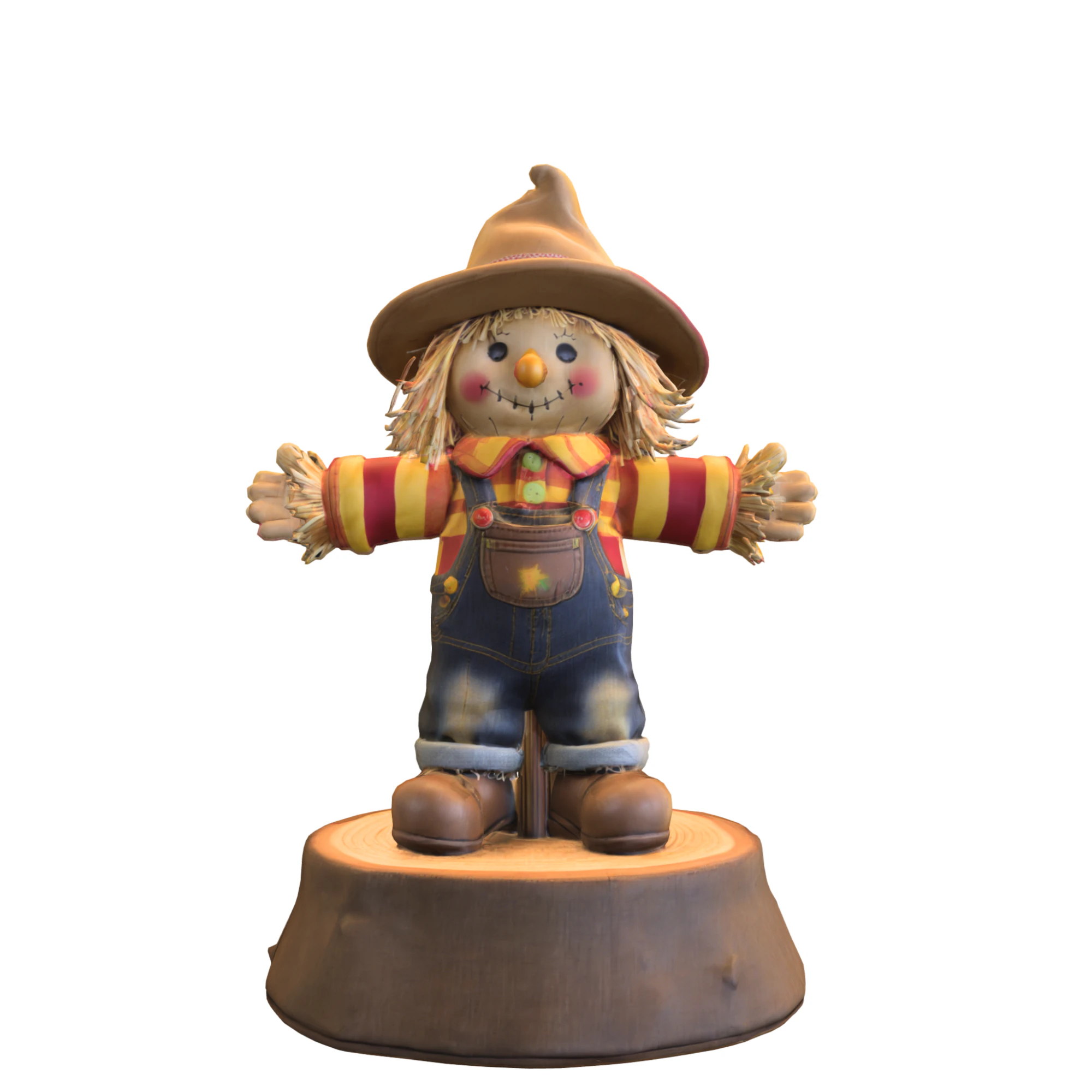 Cute Scarecrow Decor 3D Model .c4d .max .obj .3ds .fbx .stl .blend 