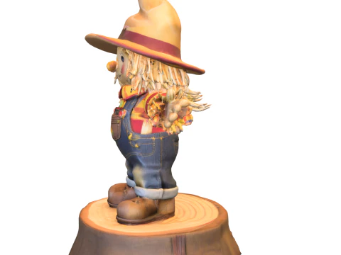 Cute Scarecrow Decor 3D Model