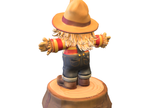 Cute Scarecrow Decor Modèle 3D