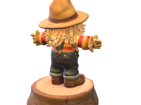 Cute Scarecrow Decor Modèle 3D