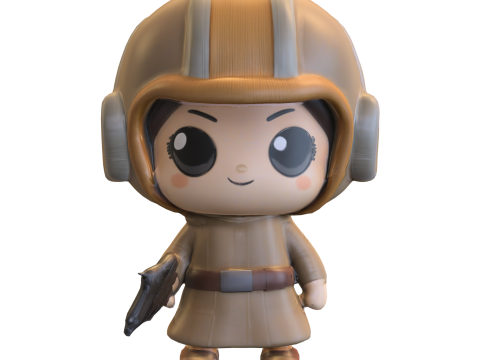 Chibi Princess Leia 3D 模型