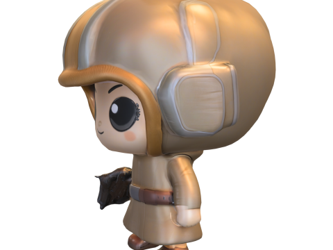 Chibi Princess Leia Modello 3D