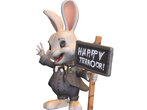 不気味なバニーズのフィギュア 3Dモデル