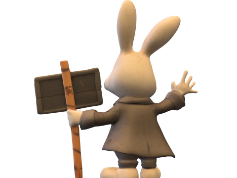 Creepy Bunnys Figurine 3D Model
