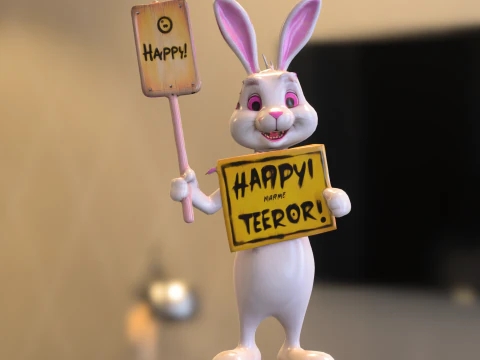 Creepy Bunnys Figurine 3D Model