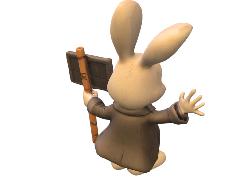 Creepy Bunnys Figurine 3D Model