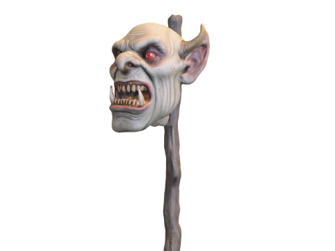 Demon Head on a Stake Model 3D
