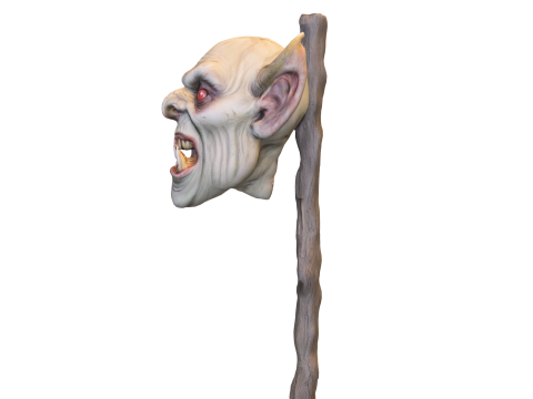 Demon Head on a Stake 3D 模型