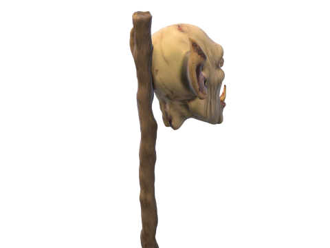 Demon Head on a Stake 3D 模型