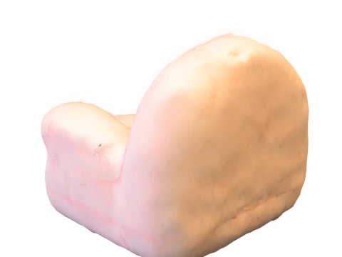 Pack Cute puff Kids Furniture Low-poly 3D Model