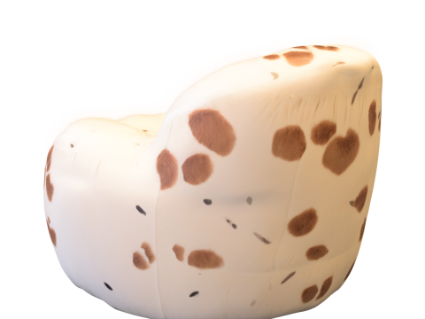 Pack Cute puff Kids Furniture Low-poly 3D Modell