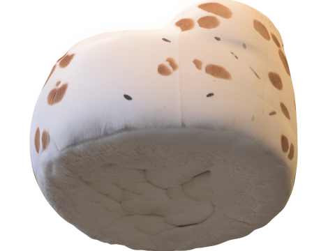 Pack Cute puff Kids Furniture Low-poly 3D Modell