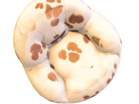 Pack Cute puff Kids Furniture Low-poly 3D Model