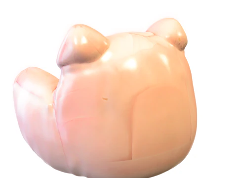 Pack Cute puff Kids Furniture Low-poly 3D Model