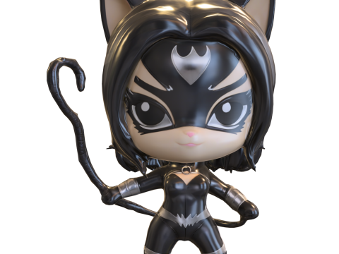 Funko Pop Style Catwoman 3D Model