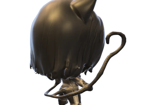 Funko Pop Style Catwoman 3D Model