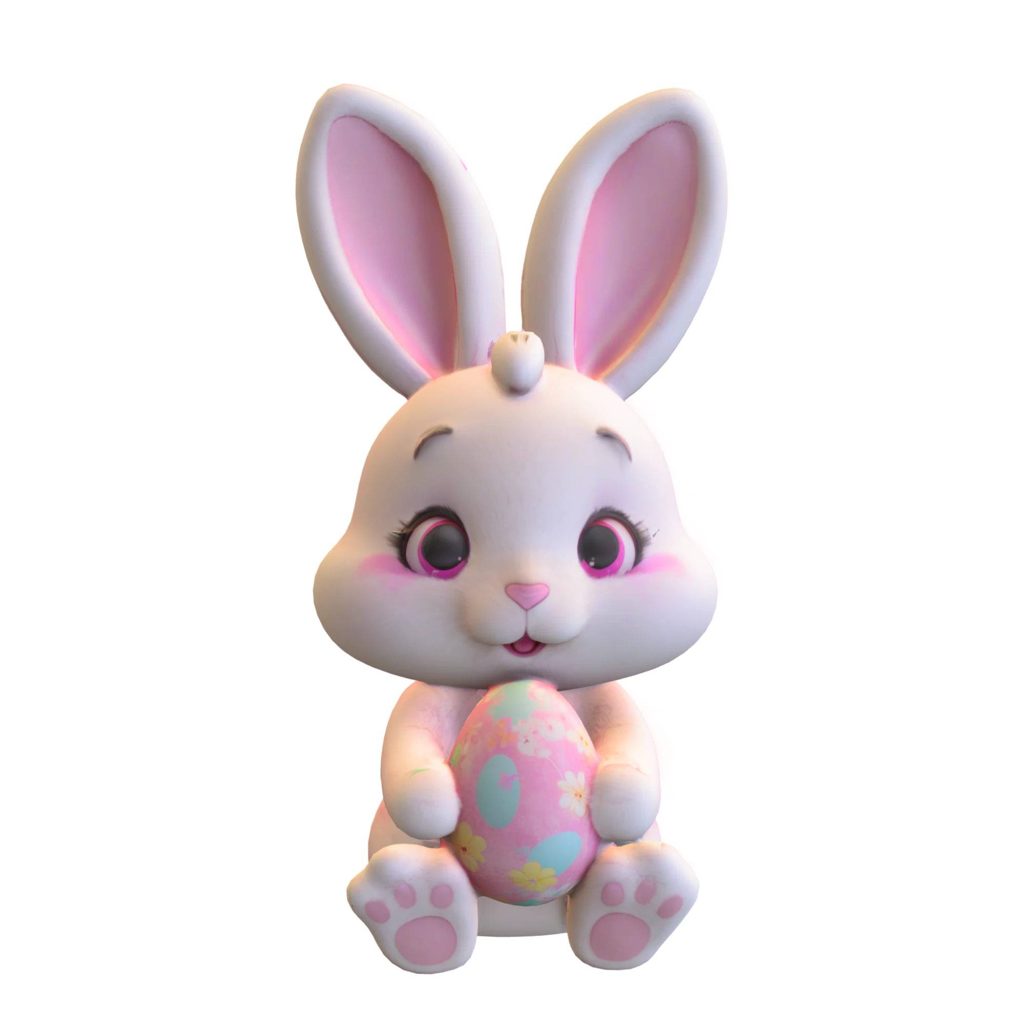 Pack Cartoon Rabbits with Carrots 3D Model .c4d .max .obj .3ds .fbx .stl .blend 