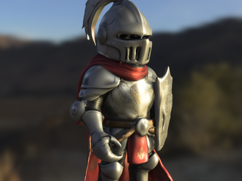 Armored Knights Collection Medieval Warrior Modelo 3D